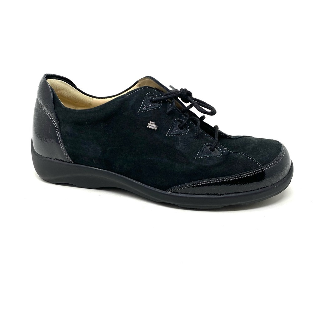 Finn Comfort 2448 Goteborg Black Nubuck Knautschlack Comfort Shoes